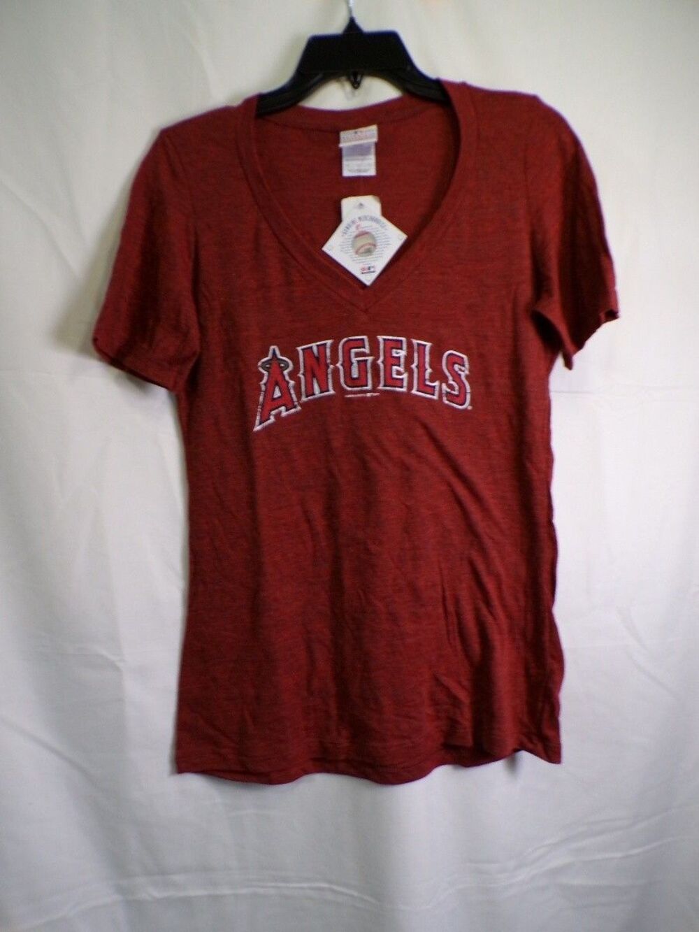 Campus Lifestyle ANGELS Women's V-Neck T-Shirt Large Red